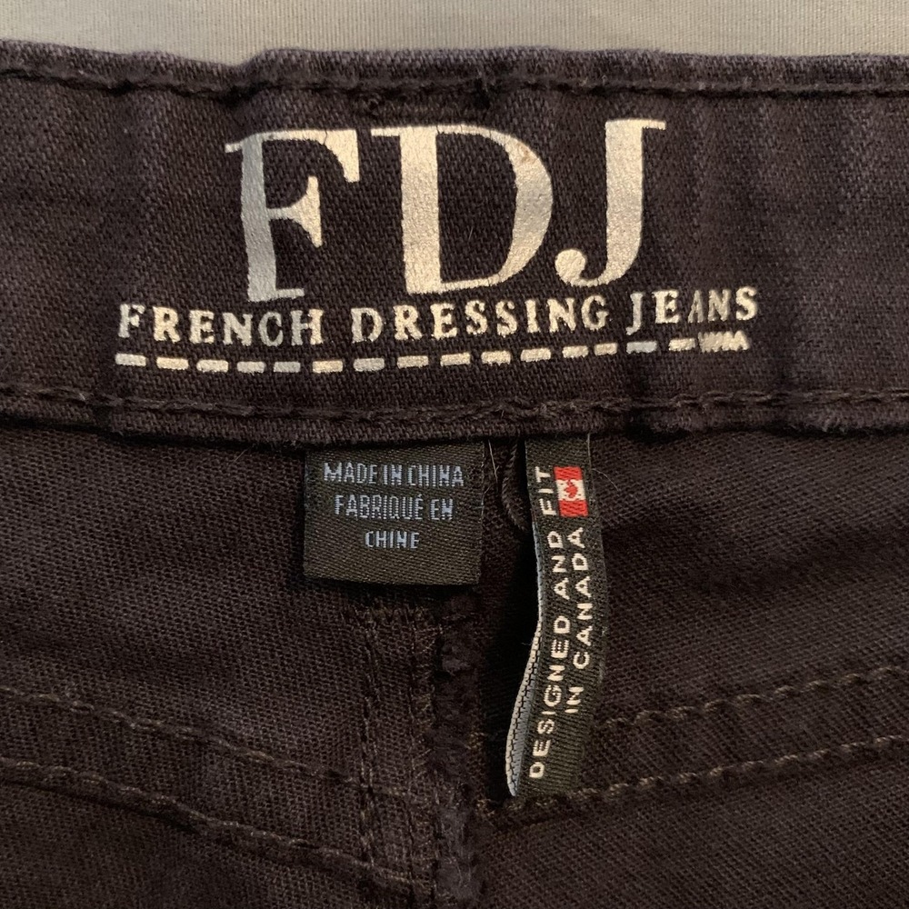 FDJ French Dressing Olivia Straight‎ Jeans Womens 12P Petite Brown Mid Rise - Picture 2 of 11